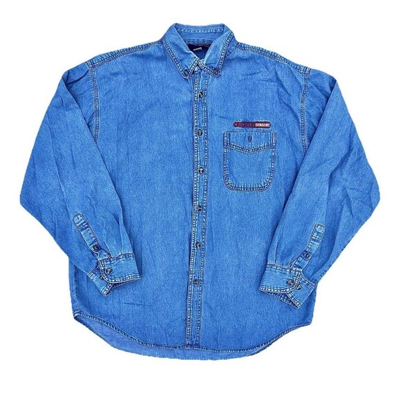Vintage 90’s Orscheln Farm And Home Embroidered Denim Button Up Shirt - Picture 1 of 5